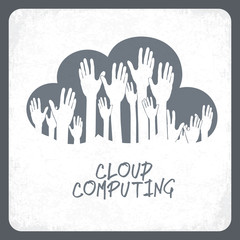 Cloud computing concept. Vector.