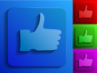 thumb up monochrome icons