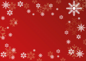 Christmas Card Background Template: Snowflakes