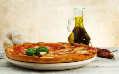 pizza with hot seasoning