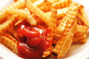 Potato Fries with Ketsup