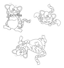 Cartoon tigers