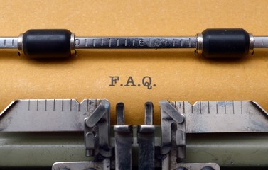F.A.Q. on typewriter