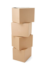 Obraz premium cardboard box package moving transportation delivery