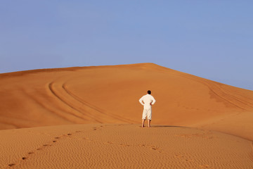 man in the desert