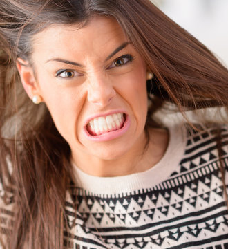 Portrait Of Frustrated Woman