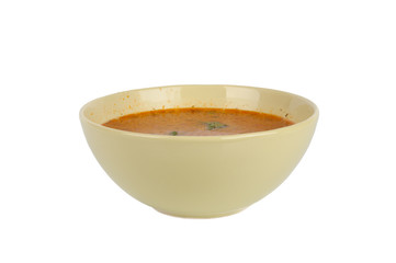 bowl of hot tomato soup