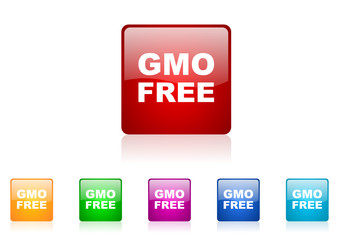 gmo free vector glossy web icon set