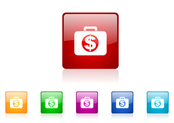 financial vector glossy web icon set