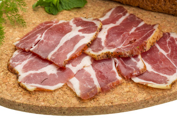 Bacon with vegetables