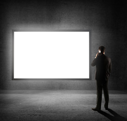 Obraz premium man with phone