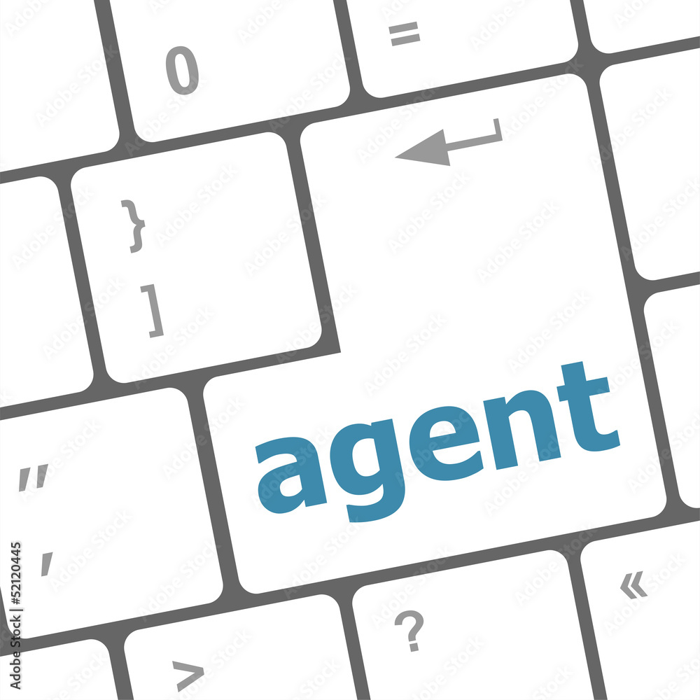 Poster agent button on the computer keyboard
