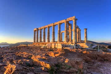Poster Poseidon-tempel, Kaap Sounion, Griekenland © anastasios71