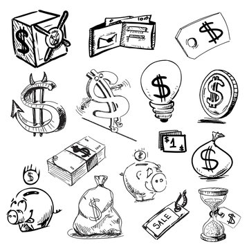 Finance and money icons collection