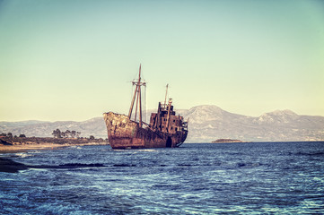 Shipwreck near Githeio,Greece