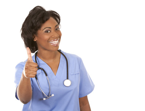 nurse giving thumbs up