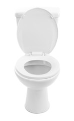 White toilet bowl, isolated on white
