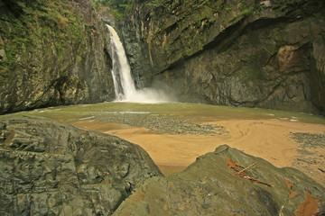 Salto Jimenoa Uno waterfall, Jarabacoa, Dominican Republic