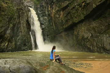 Salto Jimenoa Uno waterfall, Jarabacoa, Dominican Republic
