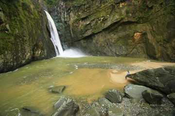 Salto Jimenoa Uno waterfall, Jarabacoa, Dominican Republic