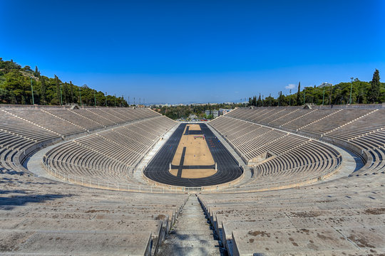 Panathenaic stadium or kallimarmaro in Athens ,Greece