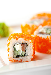 Salmon and Tobiko Roll