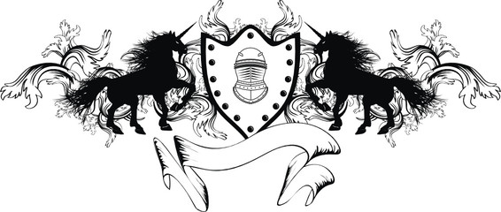 heraldic unicorn coat of arms1