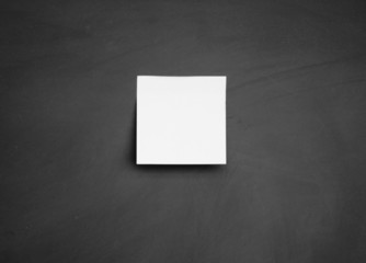 blank note on blackboard
