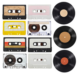 music audio tape vynil vinyl vintage