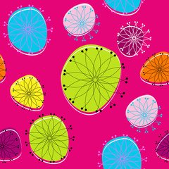 Seamless cute floral background