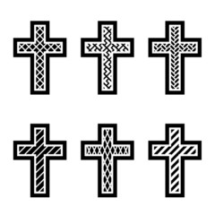 Obraz premium vector christian crosses