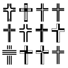 vector christian crosses