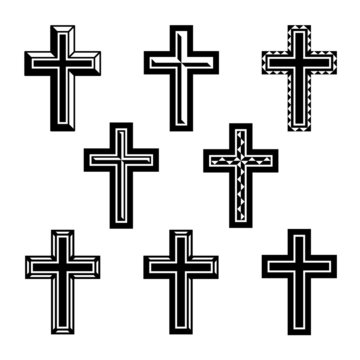 vector christian crosses