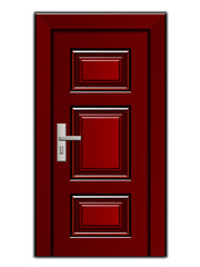 vector luxury mahogany wooden entrance door