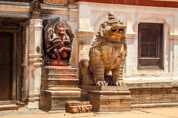 At Durbar Square in Bhaktapur