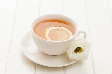 cup of tea with lemon