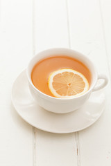 cup of tea with lemon