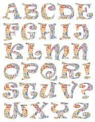Fototapeta na wymiar A colorful alphabet
