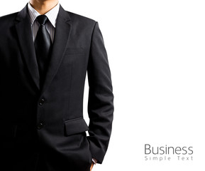 businessman in suit on white background