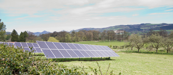 Farmer harvesting the sunlight in Wales,UK