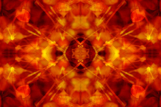 Orange kaleidoscope background
