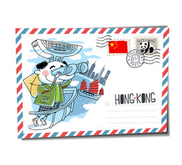 Hong Kong postcard