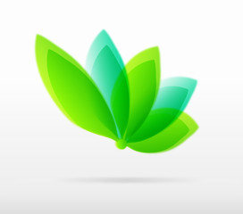 green flower icon vector design eps