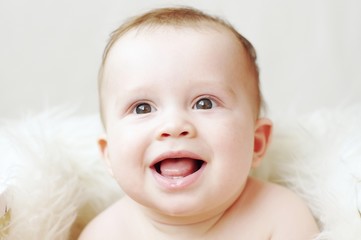 portrait of happy baby age of 7 months