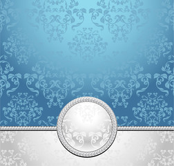 Set seamless patterns with flowers in Victorian style