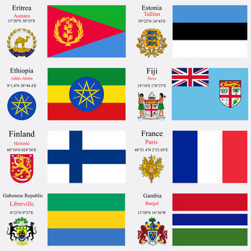 world flags and capitals set 8