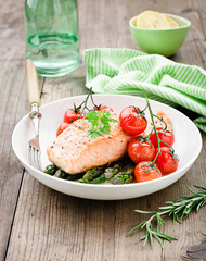 Gebratene Lachsfilet