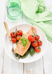 Gebratene Lachsfilet
