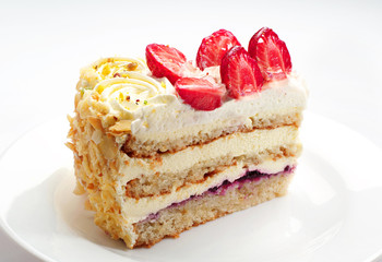 Piece of strawberry cake