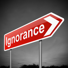 Ignorance concept.